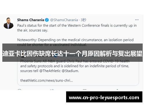 迪亚卡比因伤缺席长达十一个月原因解析与复出展望